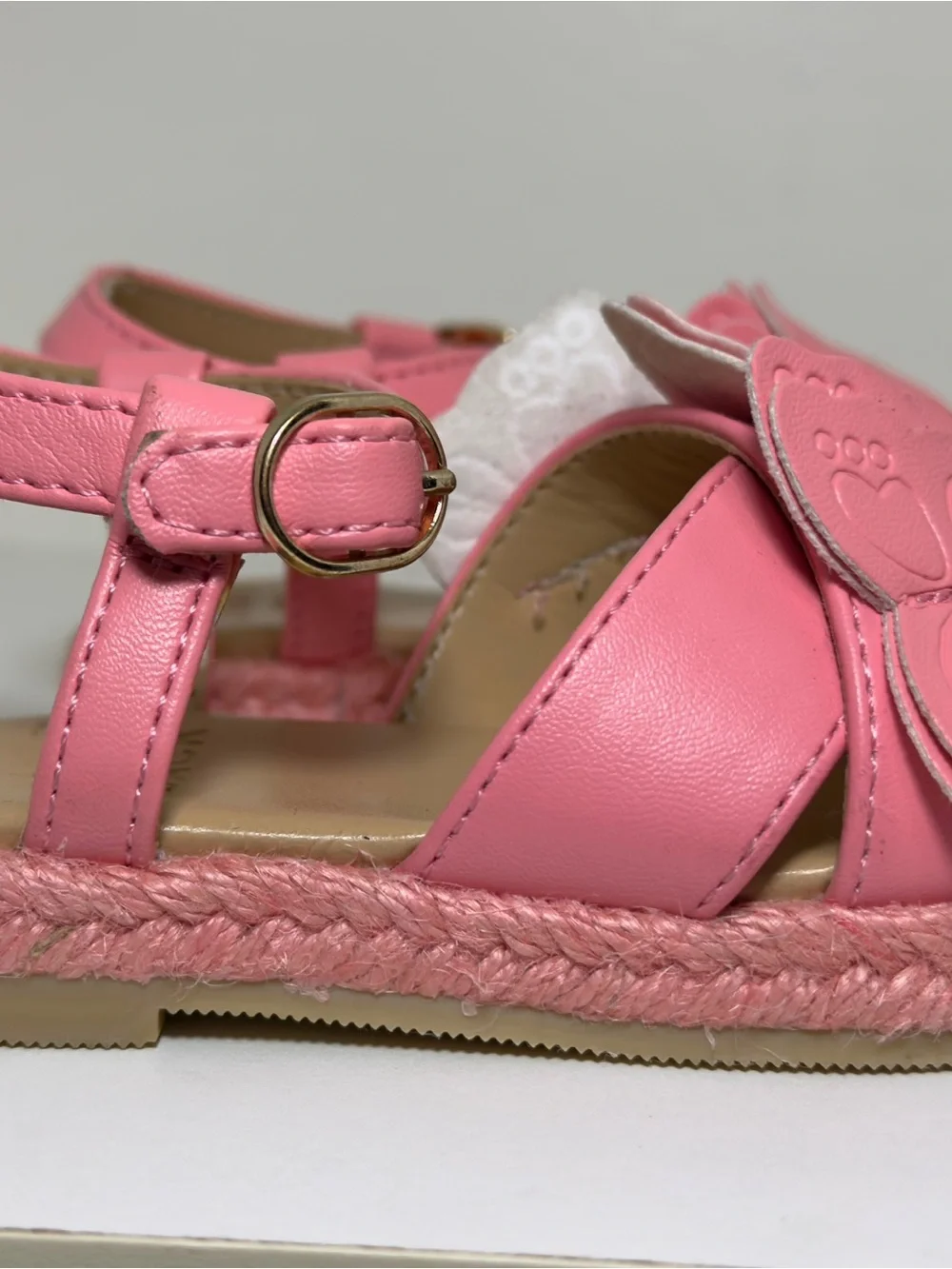 Janie and Jack Pink Butterfly Strap Sandals